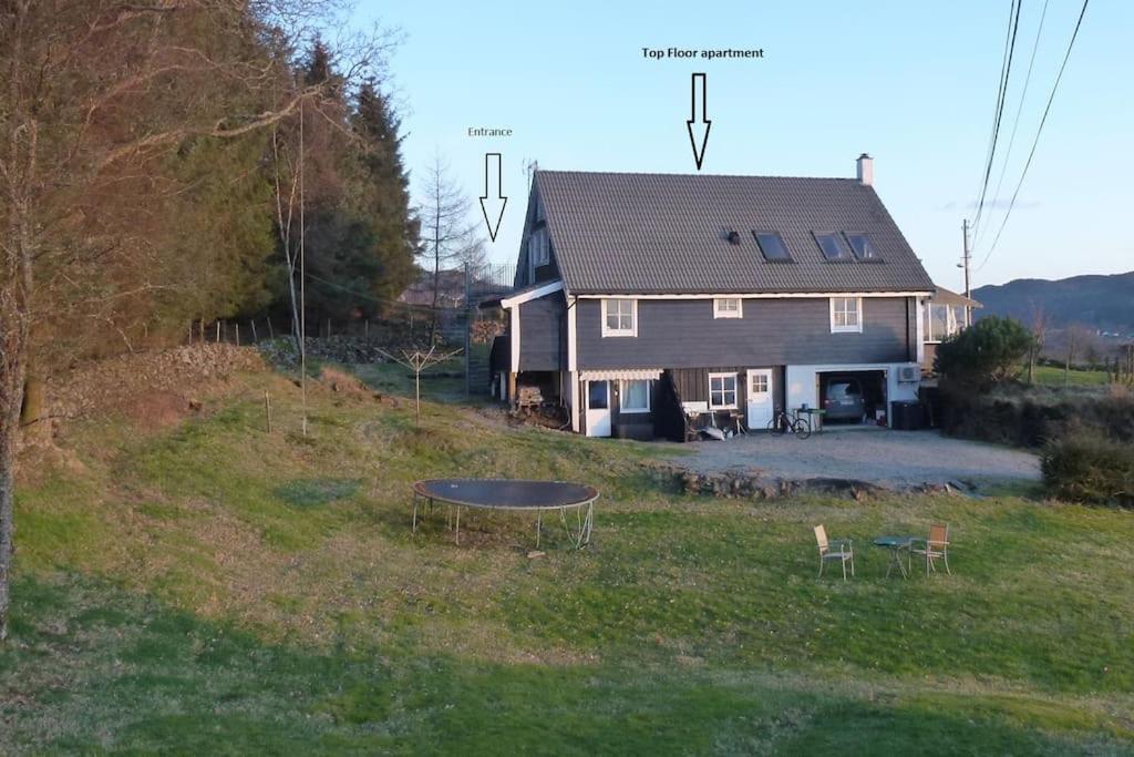 Topfloor Apartment Separate Entranc Nice View Stord Fitjar Exterior foto